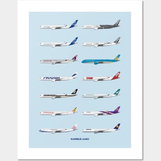 Airbus A350 Operators Posters and Art